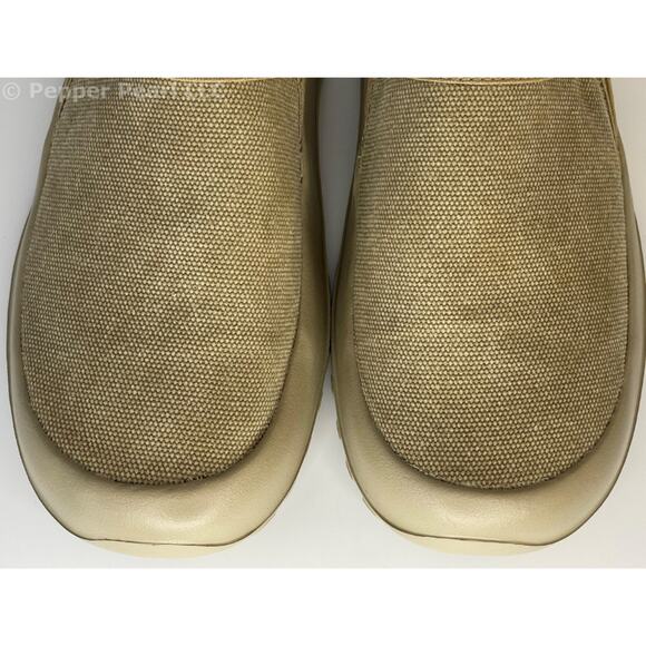 Khaki Canvas Size Men's 18 Unisex Espadrille Mule Slip On Comfort Shoe - Picture 3 of 10